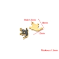 Ghost charm for Halloween DIY jewelry with gold metal back and black enamel finish - Black Ghost Single Enamel