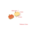 Halloween pumpkin charm in orange enamel and gold plating for DIY jewelry making - Light Orange Pumpkin Lantern Enamel