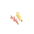 Ciondoli a corallo in smalto rosa e acciaio inossidabile dorato per gioielli DIY - Forma di Corallo (20*7*1.3mm) / Oro/Rosa Fucsia