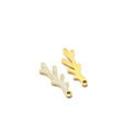 Ciondoli a forma di corallo smaltati oro e bianco per creazione di gioielli fai da te - Forma di Corallo (20*7*1.3mm) / Oro/Bianco
