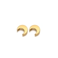 Golden crescent moon stainless steel spacer beads for DIY jewelry making and necklace crafts - Gold