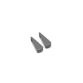 Dark grey stainless steel triangular charm beads with small hole for DIY jewelry making - Black