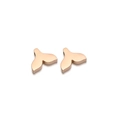 Rose gold stainless steel whale tail charms for DIY bracelets and necklaces - Rose Gold