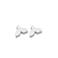 Minimalist silver fishtail charms in matte stainless steel for DIY jewelry making - Steel