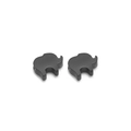 Matte black elephant charms in vacuum-plated stainless steel for DIY jewelry making - Black