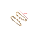 Two 50mm matte gold multi-hole safety pins with three circular loops for DIY jewelry - 2-strand / 50mm / Gold