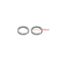 Pair of 20mm silver stainless steel flat key rings for DIY jewelry accessories - Silver 20