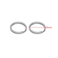 Flat 28mm stainless steel key ring in silver finish for DIY keychains and jewelry making - Silver 28
