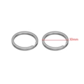 30mm silver flat stainless steel key ring split circle DIY jewelry component accessory - Silver 30