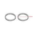 Durable 32mm flat stainless steel key ring in silver finish for DIY jewelry crafting - Silver 32