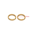 Flat 25mm 18k gold plated stainless steel key ring split circle set of 2 pieces - Gold 25