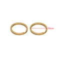 Golden 18k gold plated flat 28mm stainless steel key ring for DIY keychain accessories - Gold 28