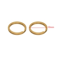 30mm golden 18k gold plated stainless steel flat split key rings for DIY jewelry making - Gold 30