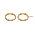 32mm flat golden 18k gold plated stainless steel split key ring DIY accessory - Gold 32