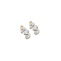 Golden stainless steel seahorse pendants with white enamel for DIY jewelry making - Gold Seahorse Single Hole / White