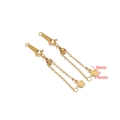 Gold stainless steel 6cm extender chain with heart-shaped tail piece and lobster clasp - Embossed Flower Tail Piece Gold