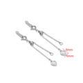Silver stainless steel 6cm extender chain with heart pendant and spring clasp - Embossed Heart Tail Piece Steel