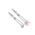 Polished stainless steel 6cm extender chain with a 6mm heart charm and spring clasp - Hollow Heart Tail Piece Steel