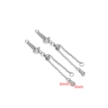 Stainless steel extension chain with lobster clasp and heart teardrop charm in silver - Solid Water Drop Tail Piece Steel