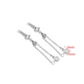 Silver stainless steel extension chain with lobster clasp and starburst charm - Embossed Flower Tail Piece Steel