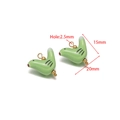 Green painted ceramic bird pendants for DIY jewelry making with gold loop 20x15mm - Light Green Peace Dove (20*15mm)