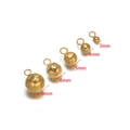 Five gold-plated faceted steel beads in sizes 3mm to 8mm for DIY jewelry making - 3mm / Faceted Ball With Single Loop / Gold