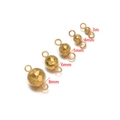Gold vacuum plated stainless steel faceted ball pendants in 3mm to 8mm sizes - 3mm / Faceted Ball With Double Loops / Gold