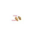 18k gold plated stainless steel flat snake chain end crimp clasp connector 2.5x6.5mm - 2.5*6.5mm / Gold