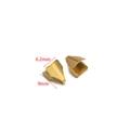 18k gold plated stainless steel flat snake chain end crimp connectors 9mm x 6.2mm - 6.2*9mm / Gold