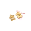 Golden cherry pendant set for DIY jewelry with rhinestone and smooth finish, 11x9mm size - Gold Cherry With Rhinestone