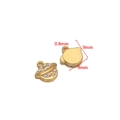 Golden saturn planet charms with white rhinestones and size dimensions in 9mm - Gold Planet With Rhinestone