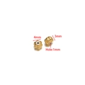 Golden stainless steel pumpkin beads in 3mm and 4mm sizes for DIY jewelry bracelets - Pumpkin Hole Bead / 4*3*1mm / Gold