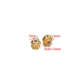 Golden stainless steel pumpkin spacer beads with 5mm diameter for DIY jewelry making - Pumpkin Hole Bead / 5*4*1.5mm / Gold