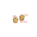 Golden stainless steel pumpkin spacer bead with 1.5mm hole for DIY jewelry making - Pumpkin Hole Bead / 6*5*1.5mm / Gold