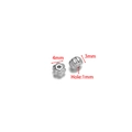 Perles fleurs 4mm et perles rayées 3mm en acier inoxydable argenté pour bracelet DIY - Perle Citrouille à Trou / 4*3*1mm / Acier