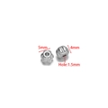 Perles d'espacement en acier inoxydable argenté de 5mm pour la création de bijoux DIY - Perle Citrouille à Trou / 5*4*1.5mm / Acier