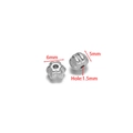 Perles d'espacement citrouille en acier inoxydable de 5mm et 6mm pour bijoux DIY - Perle Citrouille à Trou / 6*5*1.5mm / Acier
