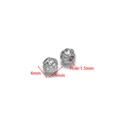 Perles intercalaires citrouille en acier inoxydable argenté 4mm et 5mm pour bijoux DIY - Perle Lanterne à Trou / 5*4*1.5mm / Acier