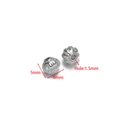 Deux perles citrouilles en acier inoxydable 6x5mm avec trou de 1,5mm pour bijoux DIY - Perle Lanterne à Trou / 6*5*1.5mm / Acier