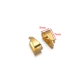 Golden stainless steel pendant bail connectors in 7mm x 3mm size for DIY jewelry making - 3x7mm / Gold