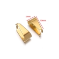Polished golden stainless steel pinch bails for pendants, 10mm x 5mm jewelry findings - 5x10mm / Gold