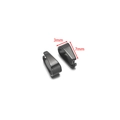 Black matte stainless steel 3mm x 7mm pinch bails for DIY necklace jewelry making - 3x7mm / Black