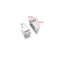 Polished silver stainless steel pendant bail 4mm by 9mm for DIY jewelry making - 4x9mm / Steel