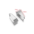 Silver stainless steel pinch bails for pendant necklaces measuring 5mm by 10mm - 5x10mm / Steel