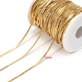 Cadena de serpiente plana dorada de 2mm en carrete para creación de joyas DIY - 2mm de Ancho Dorado * 1m
