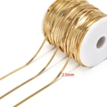 Cadena de serpiente plana dorada 2,5mm en carrete, acero inoxidable para joyería DIY - 2.5mm de Ancho Dorado * 1m