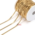 Cadena de serpiente plana dorada de 3mm en acero inoxidable para joyería artesanal - 3mm de Ancho Dorado * 1m
