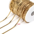 Bulk spool of 5mm wide golden stainless steel flat snake herringbone chain for DIY jewelry - 5mm Wide Gold * 1m