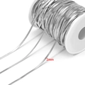 2mm silver stainless steel snake chain roll for DIY necklace and bracelet jewelry making - 2mm Wide Steel Color * 1m