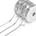 2.5mm silver stainless steel flat snake chain on a spool for DIY jewelry making - 2.5mm Wide Steel Color * 1m